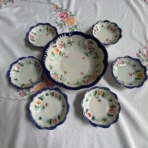 Antique Nippon Berry Bowl Set